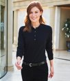 Ladies Anna Long Sleeve Polo Shirt Brook Taverner BK616