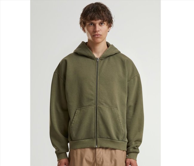 STONEWASH HEAVY ZIP HOODIE BUILD YOUR BRAND BY295