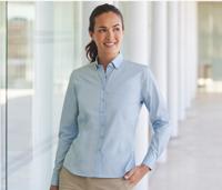 LADIES' LONG SLEEVED 'COTTON FEEL' COOLPLUS® SHIRT HENBURY HY583