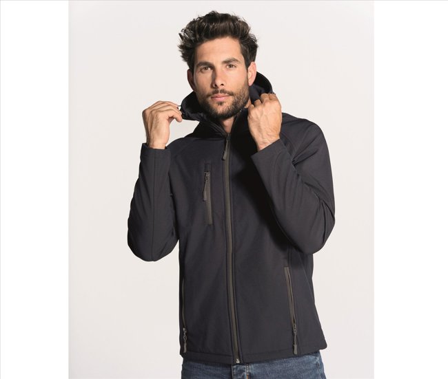 FULL ZIP SOFTSHELL JACKET HOODED JHK JK341