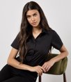 Ladies Short Sleeve Tailored Poplin Shirt Kustom Kit K241