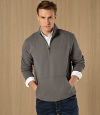 Regular Fit 1/4 Zip Piqué Sweatshirt Kustom Kit K339