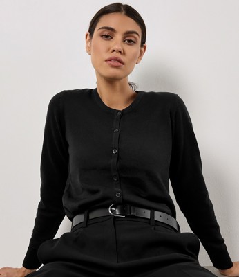 Ladies Arundel Round Neck Cardigan Kustom Kit K355