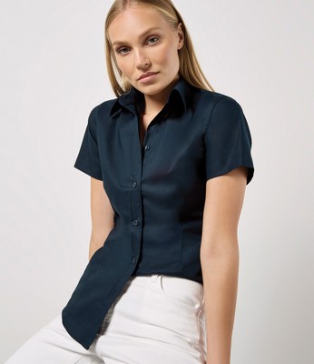 Ladies Short Sleeve Tailored Workwear Oxford Shirt Kustom Kit K360
