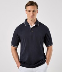 St Mellion Tipped Cotton Piqué Polo Shirt Kustom Kit K606