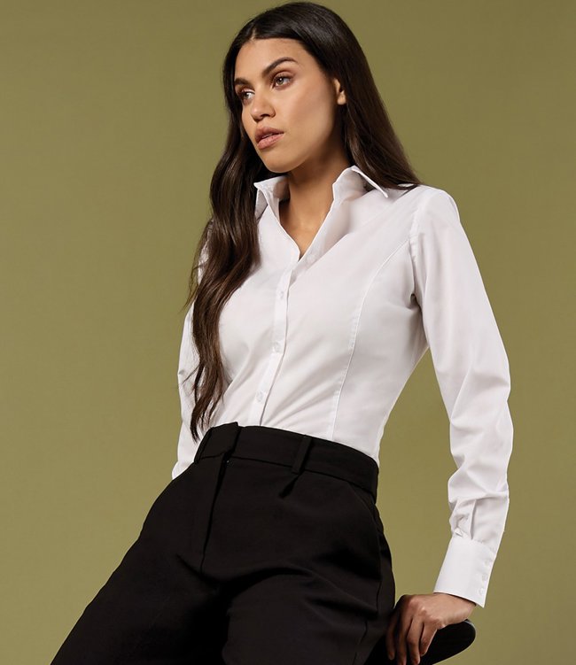 Ladies Long Sleeve Tailored Business Shirt Kustom Kit K743F