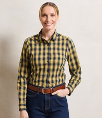 Ladies Mulligan Check Long Sleeve Shirt Premier PR350