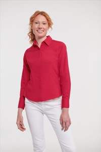Russell Ladies LSL Fitted Polycot. Poplin Shirt Russell Athletic 9924F