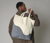 ORGANIC COTTON WAVE PRINT MAXI TOTE WESTFORD MILL WM235